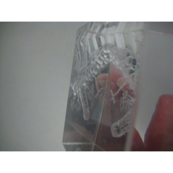 Vintage Cube Lighthouse Dekel Vintage 1978 Clear Acrylic Sculpture Paperweight - Picture 14 of 16